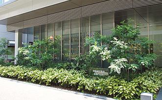 Planting at the entrance of Onarimon Building